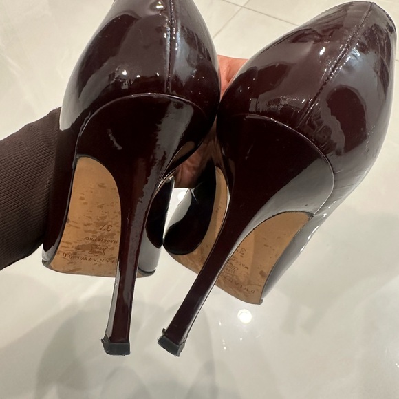 Brian Atwood Patent Leather Burgundy Pumps - Picture 8 of 8